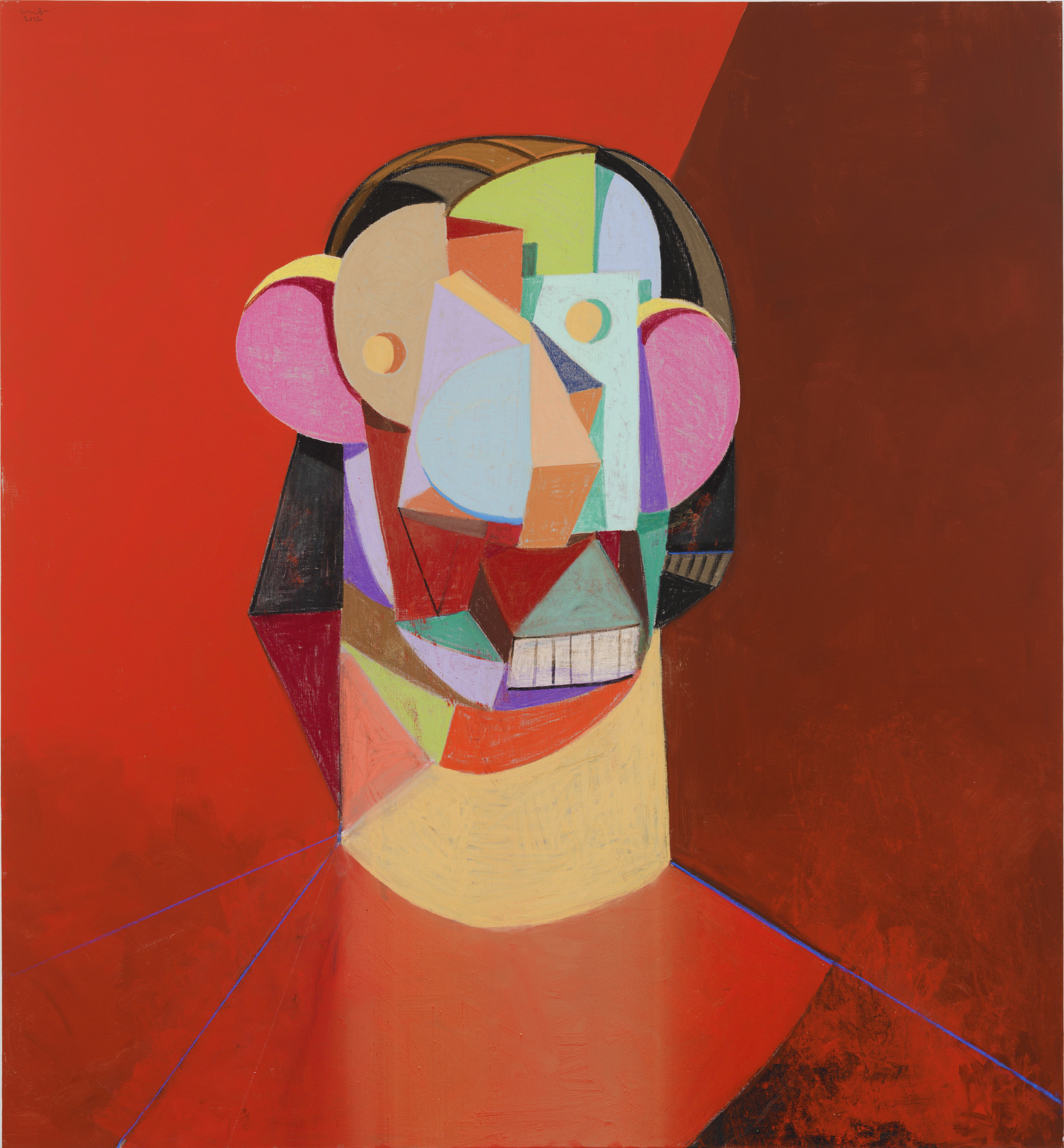 絵画 RED face 一番小さい油絵○24K純金太陽の日の出赤富士山△がんどうあつし