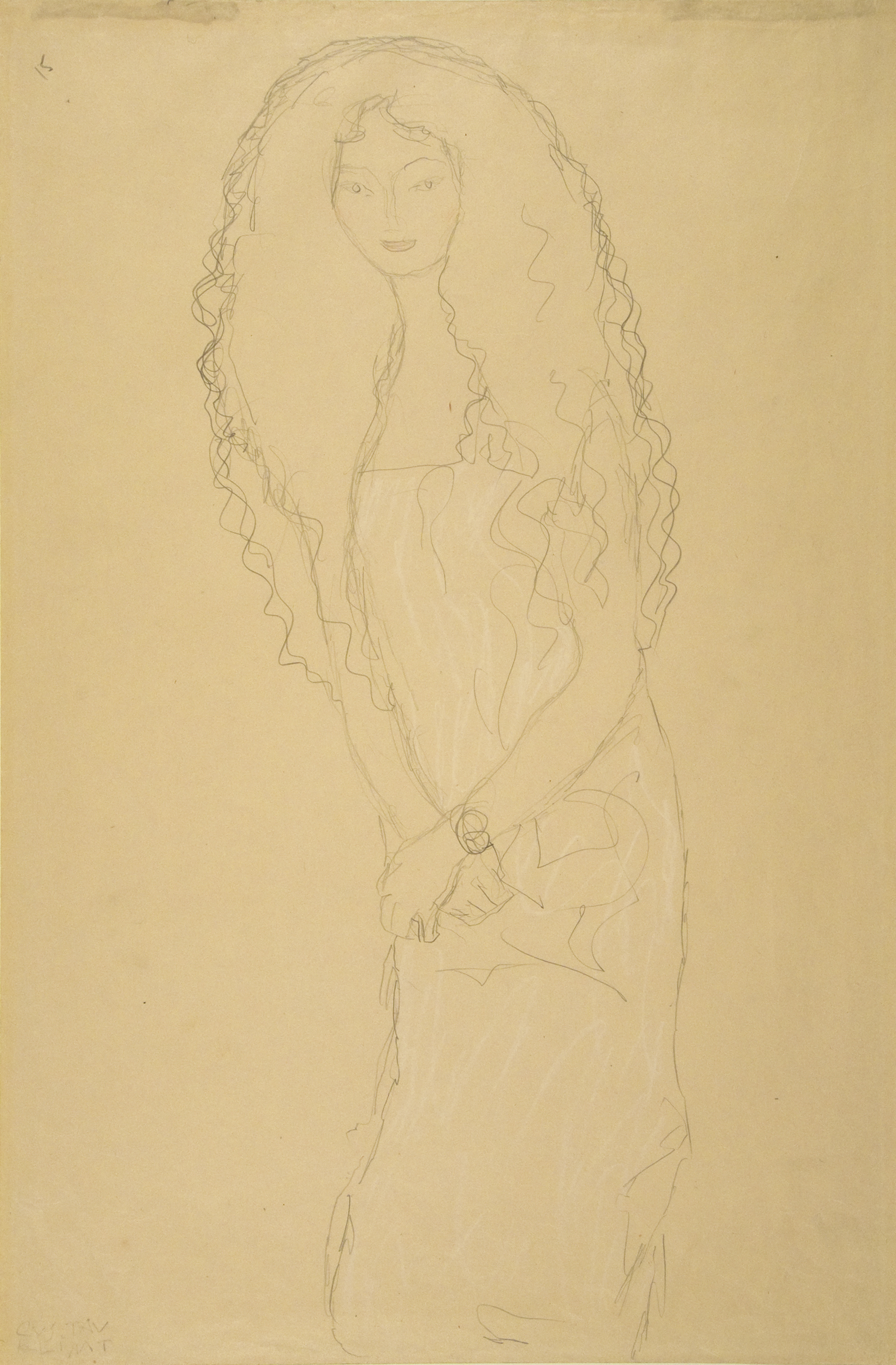 Gustav Klimt Frau Mit Langen Gewellten Haaren Woman With Long Wavy Hair 1917